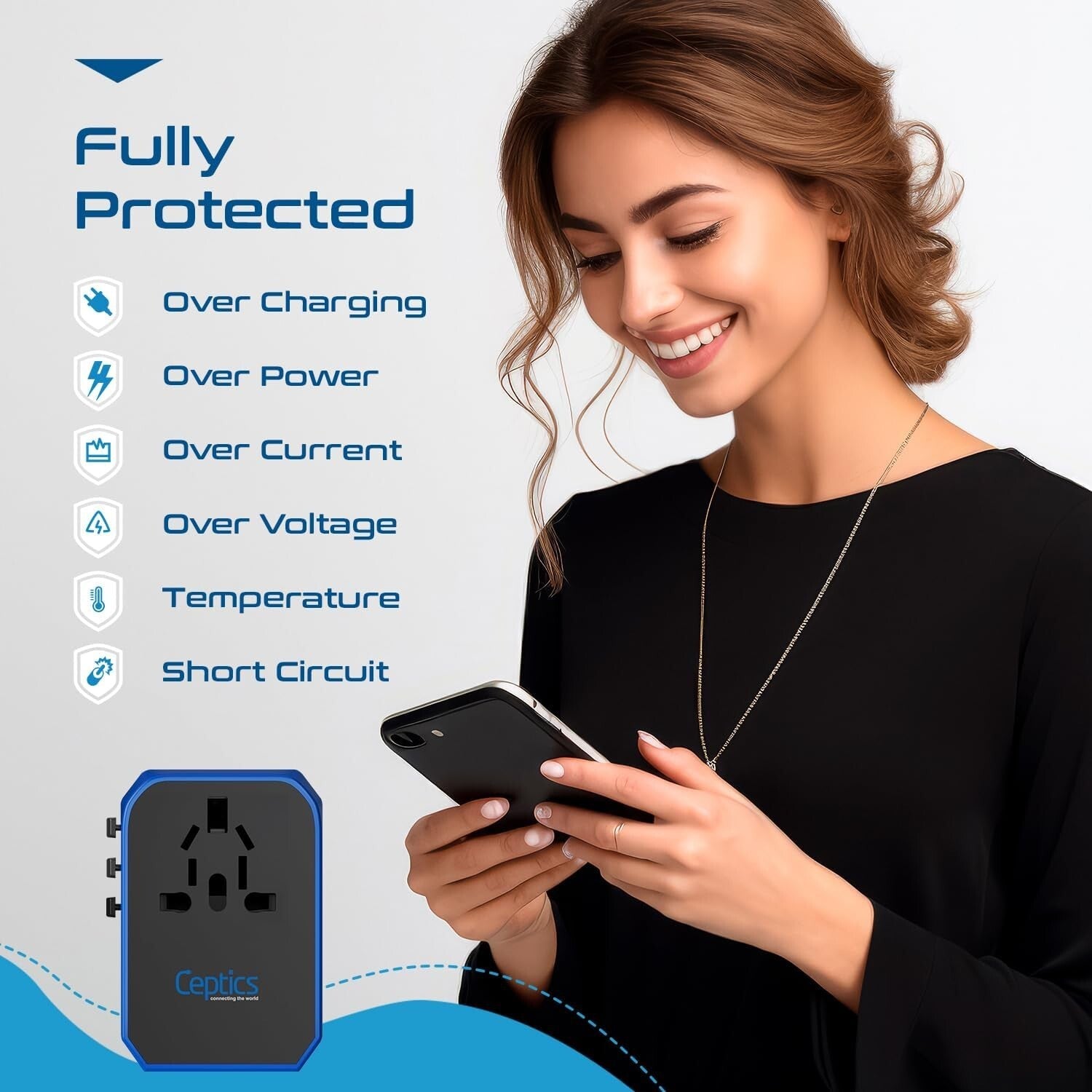 All-in-One 70W GaN Charger for International Devices + Child Safety Features