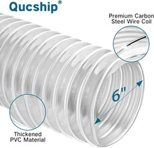 Load image into Gallery viewer, Flexible 6" x 10' Puncture Resistant PVC Dust Hose for Enhanced Dust Control