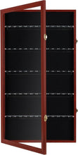 Load image into Gallery viewer, Compact Lockable 4-Tier Spoon Holder for Collectibles - Cherry Wood Finish
