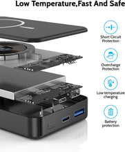 Load image into Gallery viewer, Stylish Aluminum Magnetic Charger: 26800mAh Wireless Bank for iPhone 12/13/14
