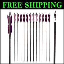 Load image into Gallery viewer, Durable 31" Carbon Arrows with 5" Turkey Feathers for Recurve &amp; Compound Bows