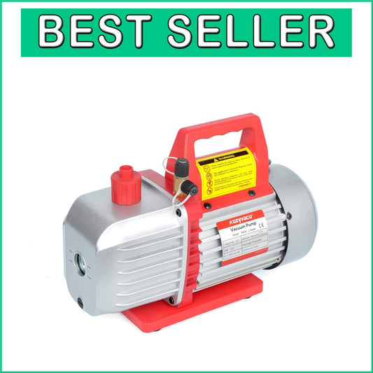 Compact Dual Stage Vacuum Pump with AC Kit - Ideal for HVAC Maintenance