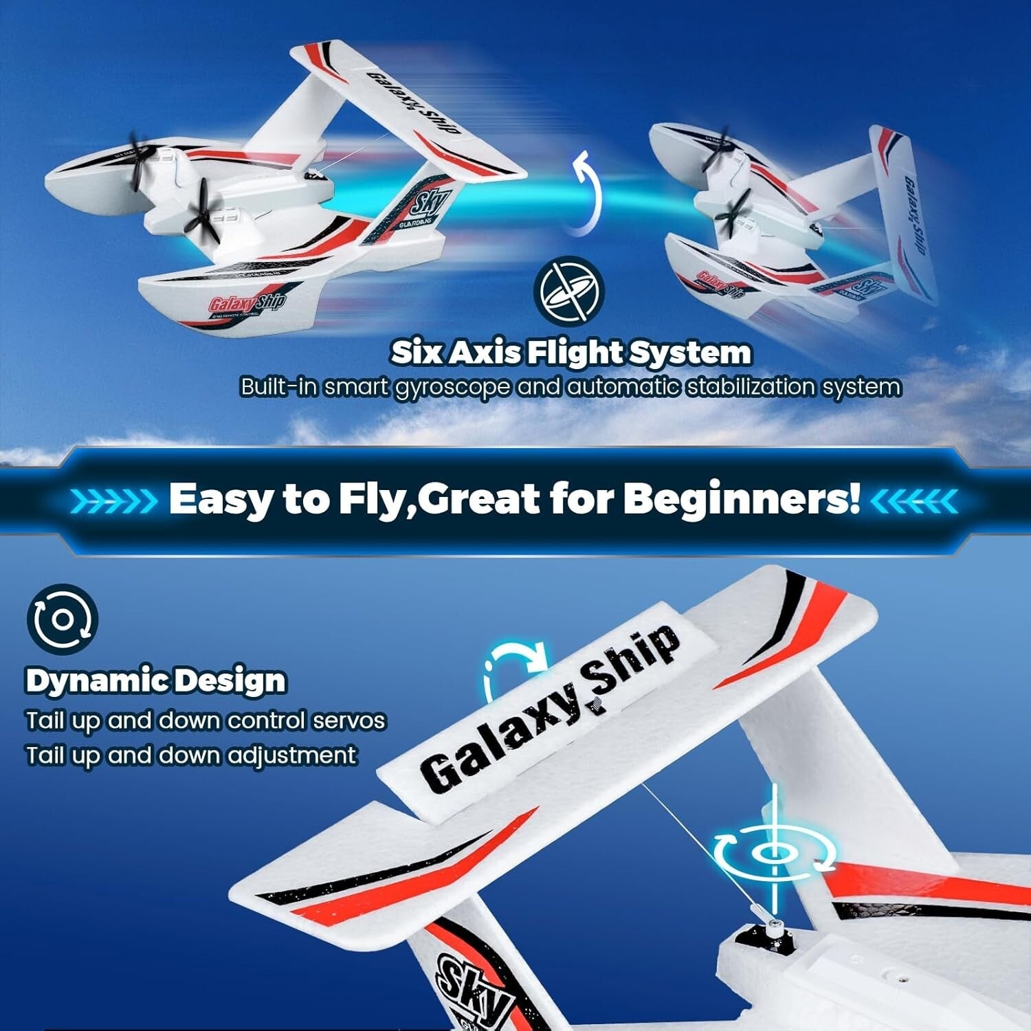 2.4GHz Remote Control Plane with 30 Min Flight Time - Great for Kids & Adults