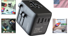 Load image into Gallery viewer, Universal 70W Travel Adapter with EU/UK/US/AU Compatibility - Compact Design