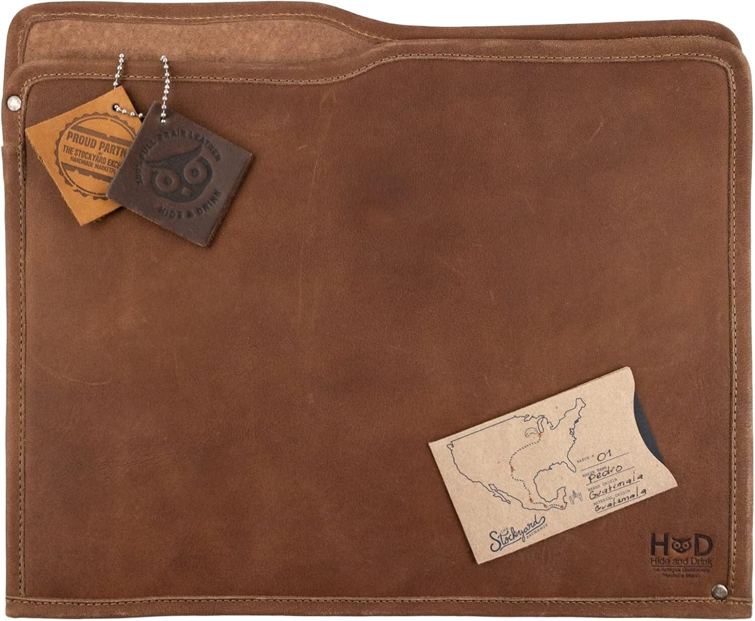 Finely Hand-Stitched Full Grain Leather Folder - A4 Organization Solution