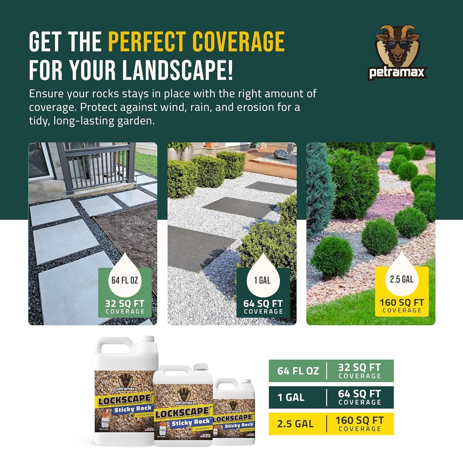 64oz Lockdown Landscaping Glue - Strong Bond & Easy Application for DIY Projects