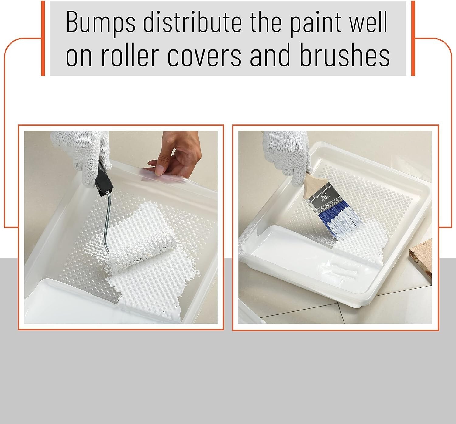 80-Pack Disposable Paint Tray Liners for 9-Inch Classic White Painting Projects