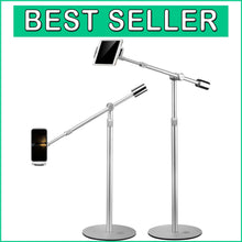 Load image into Gallery viewer, Premium Aluminum Tablet Stand - 360° Adjustable for Bed, Kitchen, and Office Use