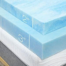 Load image into Gallery viewer, Cooling Gel Swirl Memory Foam Mattress Topper - King Size, Durable &amp; Cozy