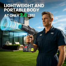 Load image into Gallery viewer, Effortless Patio Cleaning: Lightweight Cordless Leaf Blower with Safety Features