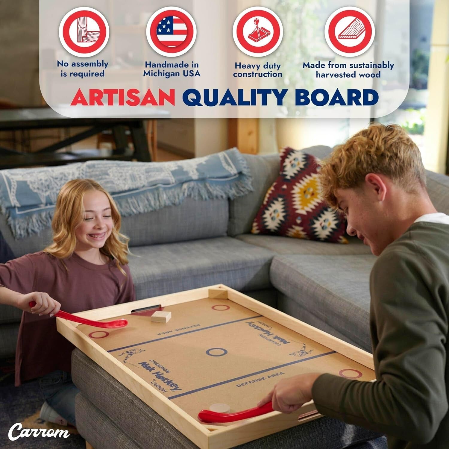 Portable Standard Size Nok Hockey Board Game - Perfect for Adventure and Fun