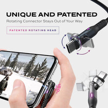 Load image into Gallery viewer, Durable Nylon Braided USB-C Charger 90° Right Angle with LED Indicator, 3-Pack