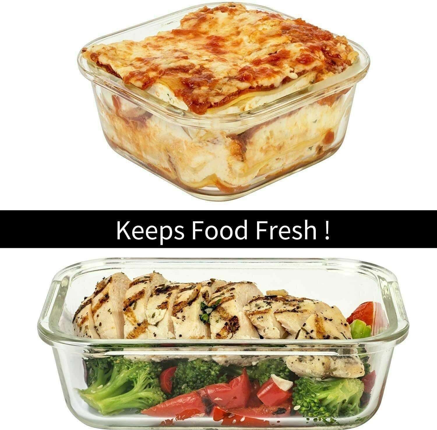 Versatile 24-Piece Glass Food Containers - Airtight, Dishwasher & Microwave Safe