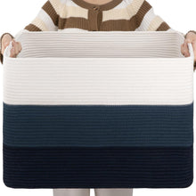 Load image into Gallery viewer, Spacious Gradient Blue Rectangular Basket - Large Storage for Living Spaces