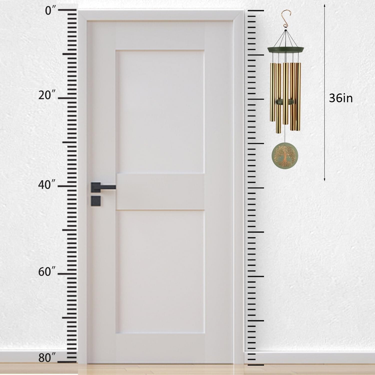 Gold Finish Memorial Wind Chimes - Beautiful Garden Decor Gift for Loved Ones