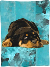 Load image into Gallery viewer, Lightweight Cute Rottweiler Flannel Blanket - Perfect for Cozy Nights &amp; Days