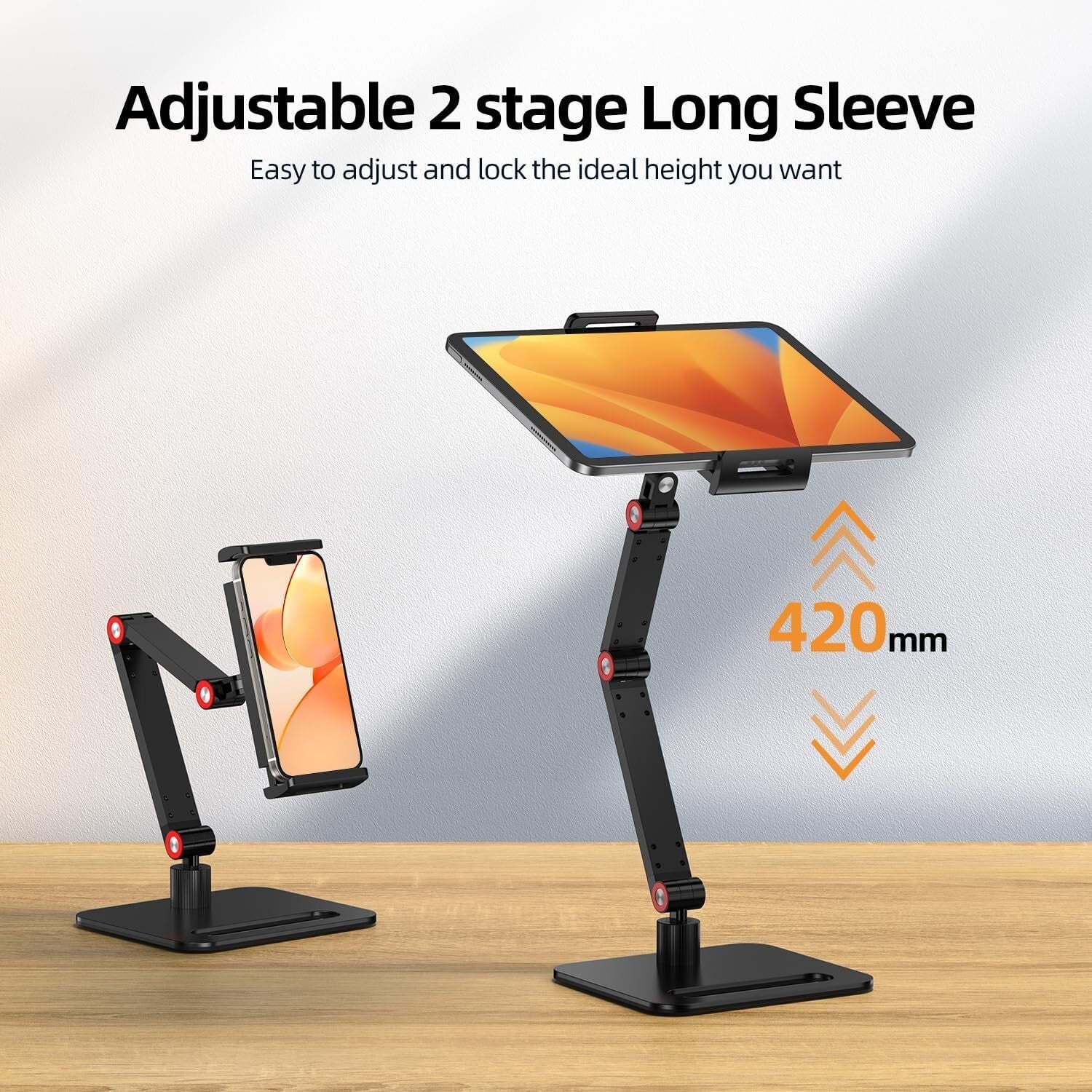 Flexible Long Arm Tablet Stand: Ideal for Desk & Hands-Free Entertainment