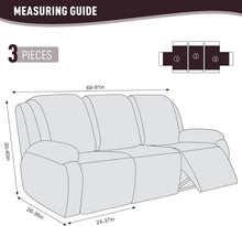 Load image into Gallery viewer, Elegant Stretch Recliner Sofa Covers with Jacquard Pattern - Dark Coffee