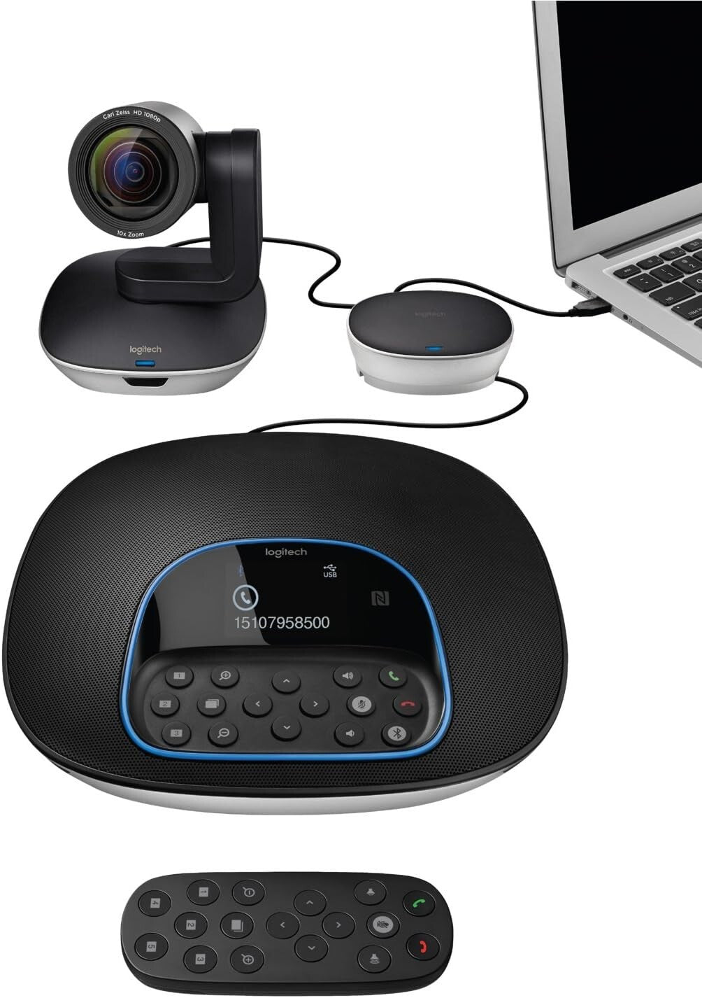 All-in-One USB Video Conferencing System with 1080p HD Display and Speakerphone