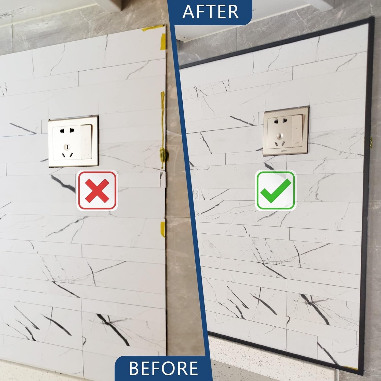 Easy-to-Install Peel and Stick Aluminum Tile Trim for Kitchen & Bath Backsplash