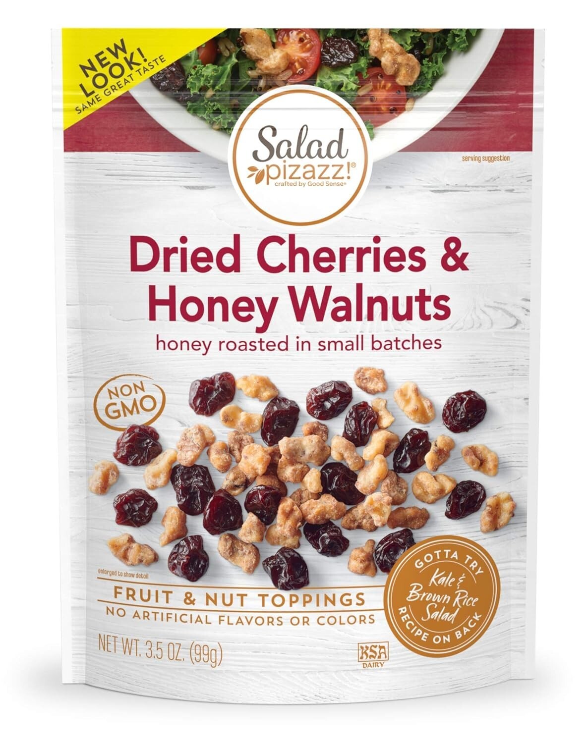 Delicious Salad Pizzazz! Pack of 12 Resealable Bags of Dried Cherries & Walnuts