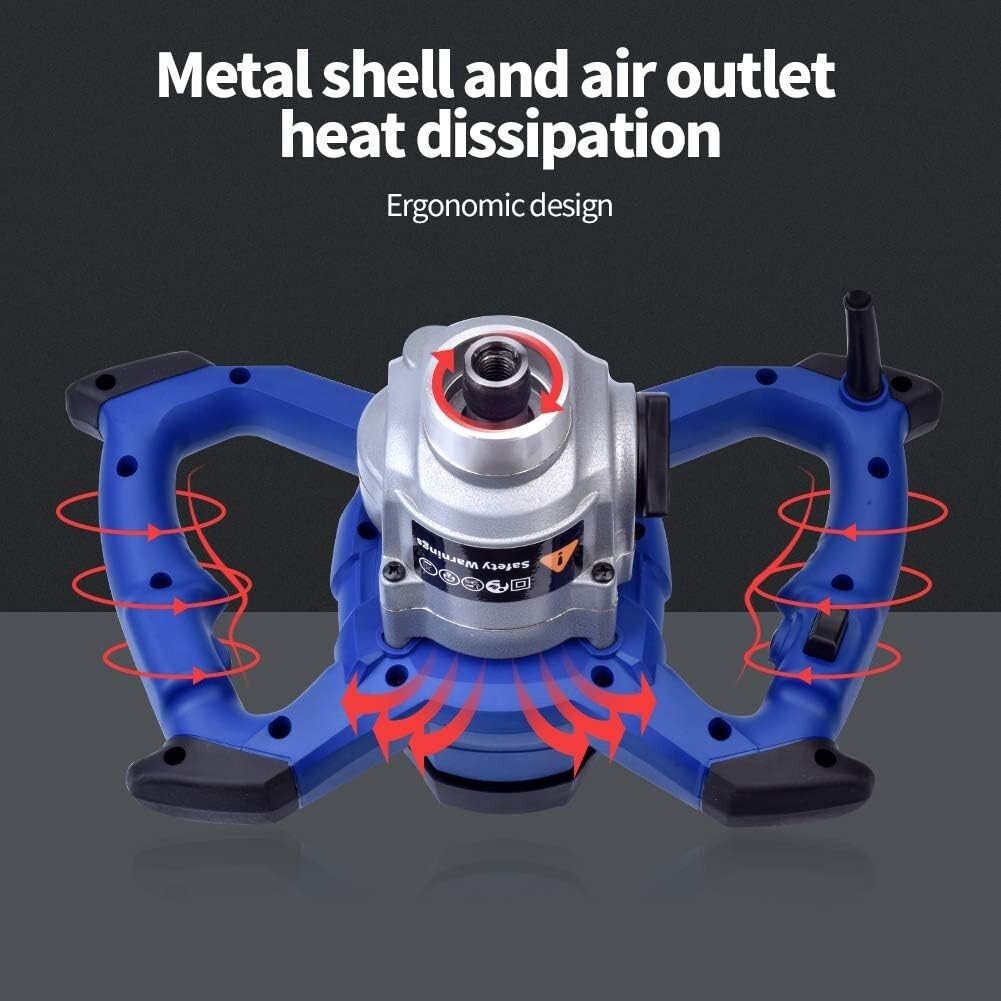 Lightweight 1800W Electric Mixer with 7 Speeds - Perfect for Paint, Grout & More