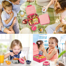 Load image into Gallery viewer, Insulated Bento Lunch Box Set with Leak-Proof Soup Thermo for School Kids