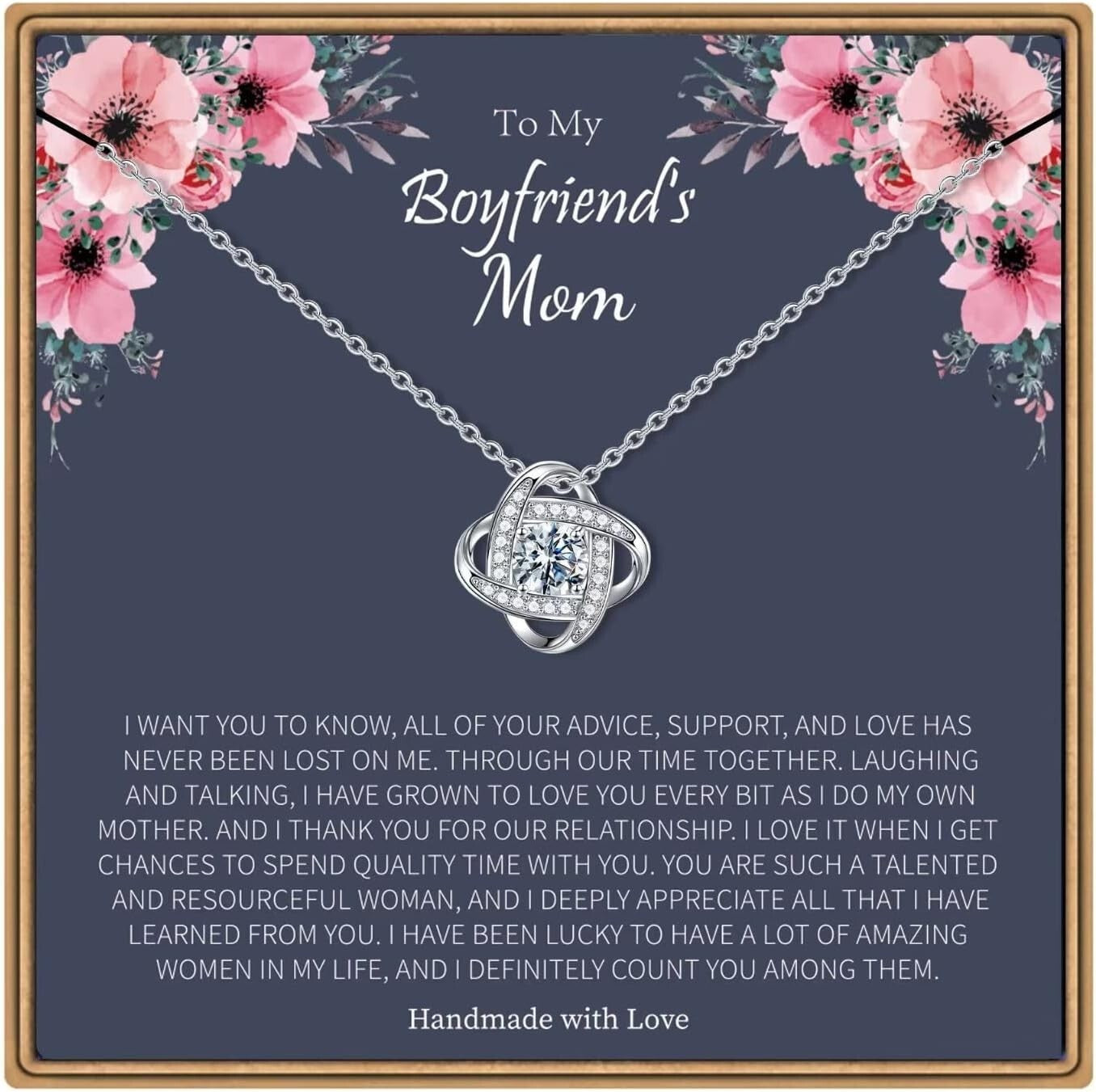 Dainty Love Knot Necklace in 14K White Gold - Perfect for Mother’s Day Gifts