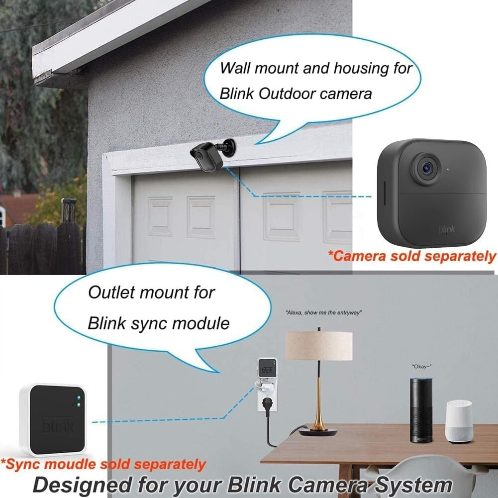 Reliable Weatherproof Protective Housing for Blink Outdoor 3rd & 4th Gen Cameras