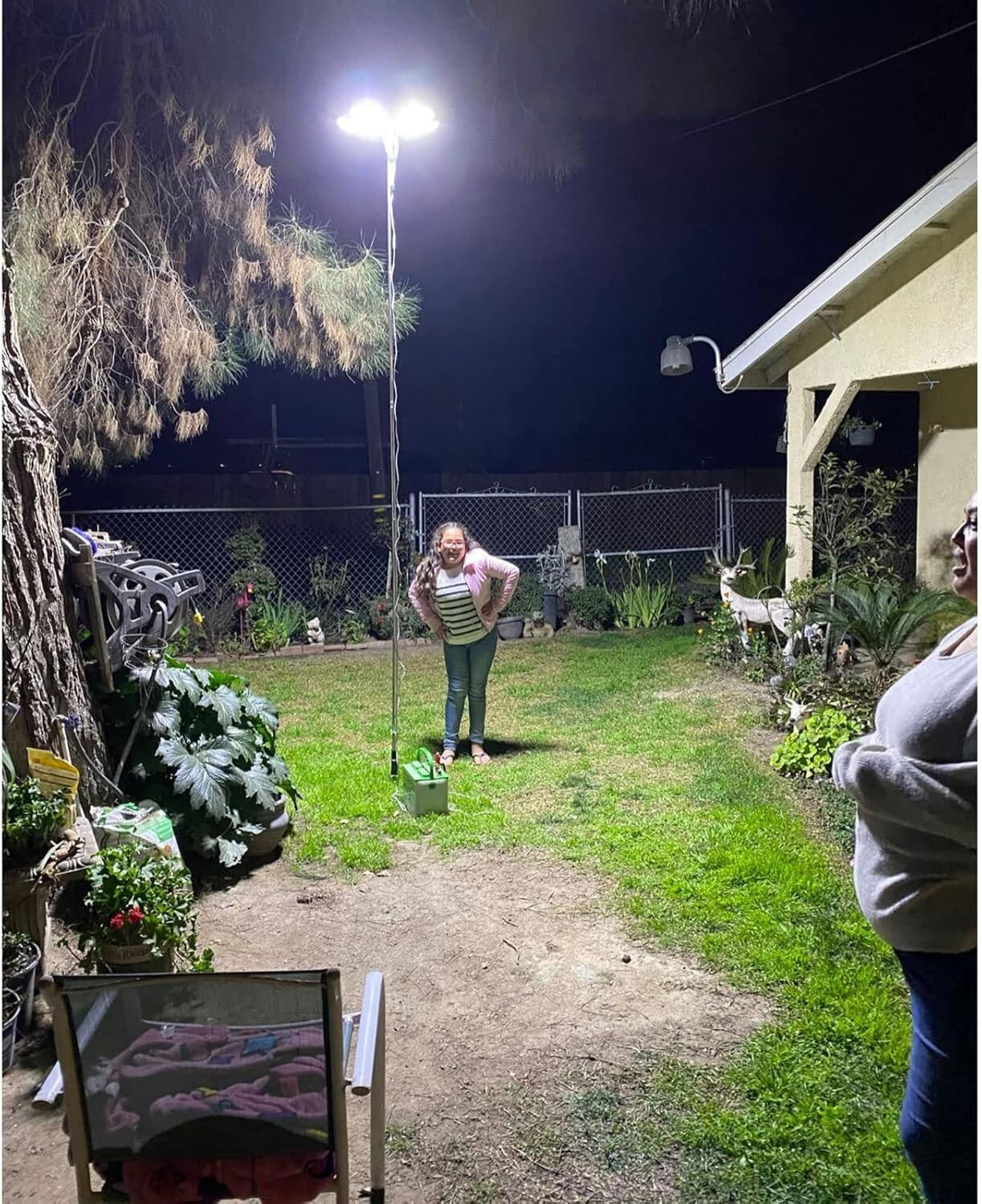 Durable 25000 Lumen LED Camping Light with Adjustable Height and Remote Control