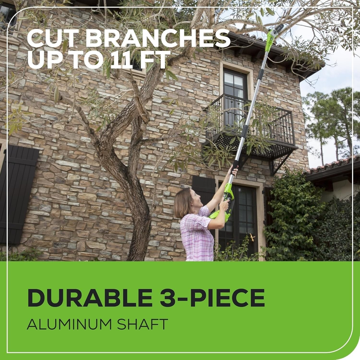 Powerful 40V Combo Kit: Pole Saw & Hedge Trimmer - Maintain a Beautiful Garden