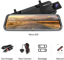 Load image into Gallery viewer, Full Touch Screen 10'' Dual Camera Rear View Mirror with Night Vision G-Sensor