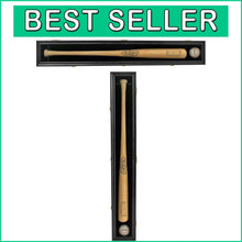 Load image into Gallery viewer, Ultra Clear Acrylic Baseball Bat Holder with Lock - Beechwood Frame Display Case