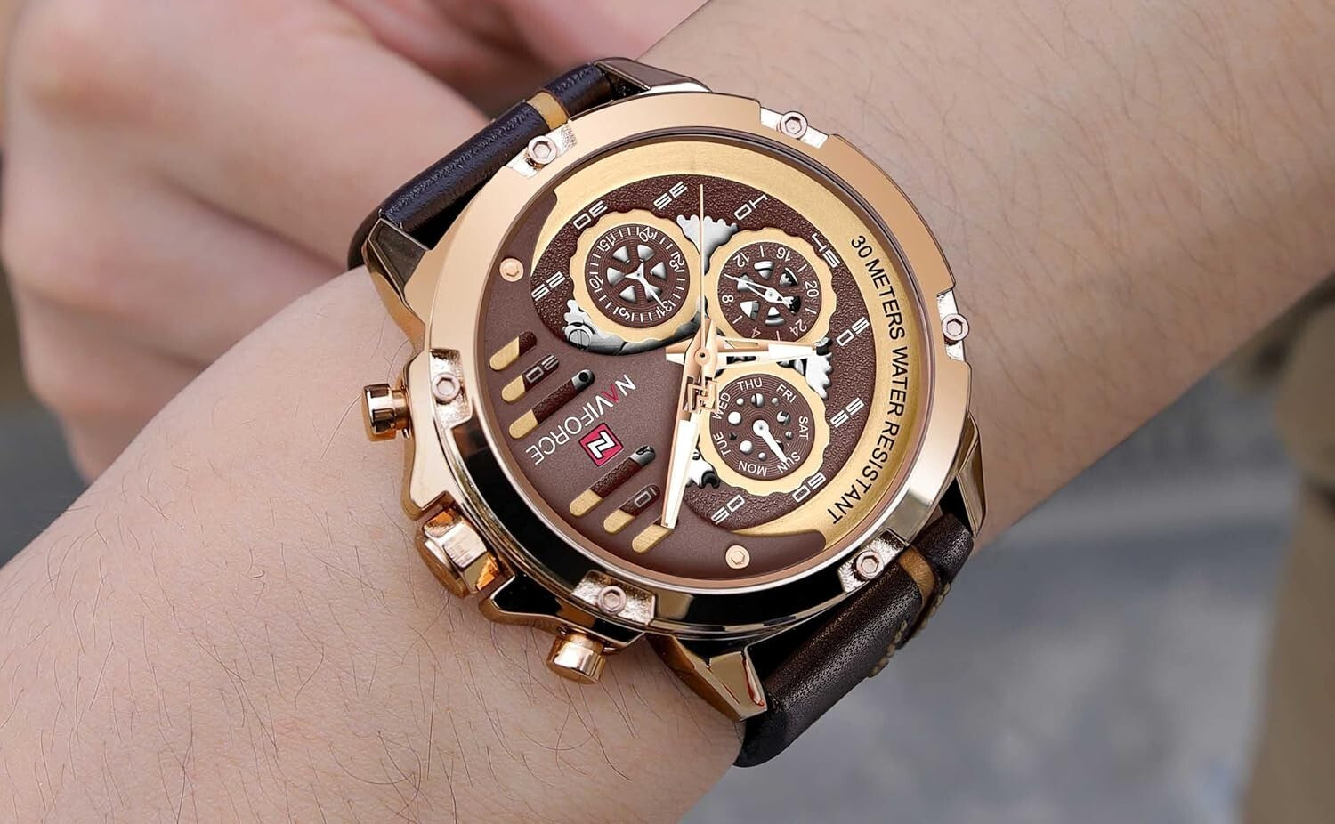 Versatile Men's Waterproof Sport Watch - Quartz Movement with Luminous Hands