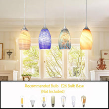 Load image into Gallery viewer, Handblown Oval Art Glass Shade - Elegant Replacement for Mini Pendant Fixtures
