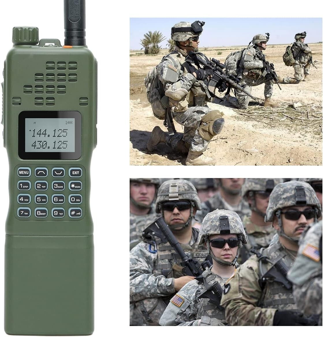 Military Grade 10W Two Way Radio Pack with Rechargeable Batteries and Antennas