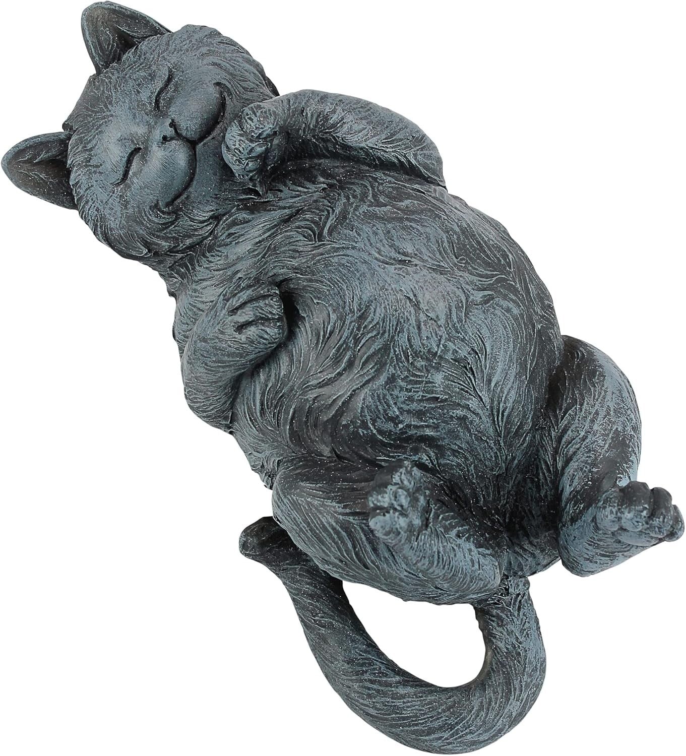 Charming Feline Sculpture - Hand-Finished Cat Figurine for Indoor/Outdoor Spaces