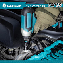 Load image into Gallery viewer, Comprehensive 54PCS Magnetic Nut Driver Set with Impact Drill Bits &amp; Storage Box