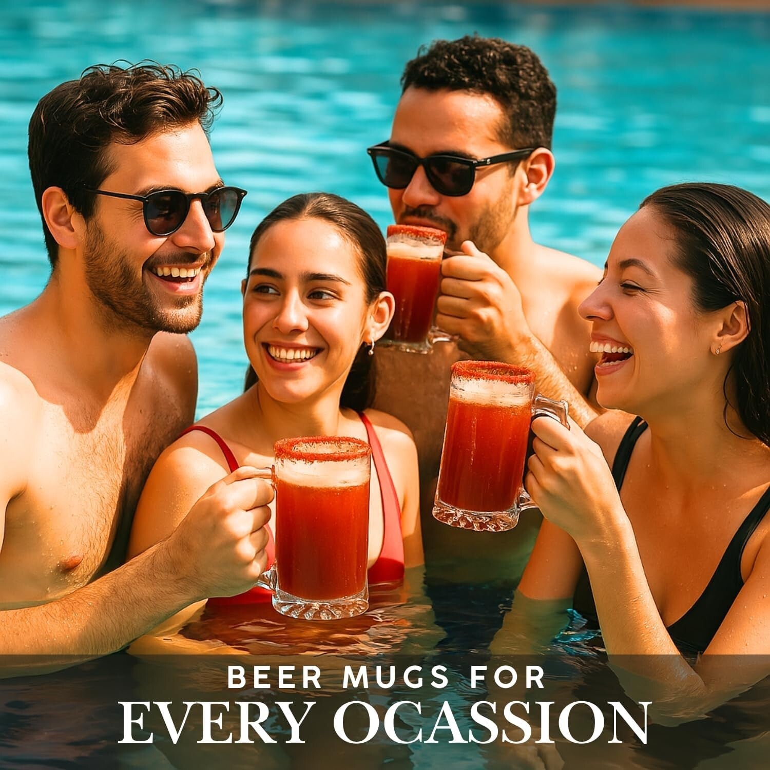 Classic German Style Beer Stein Set - Perfect for Oktoberfest and Home Parties