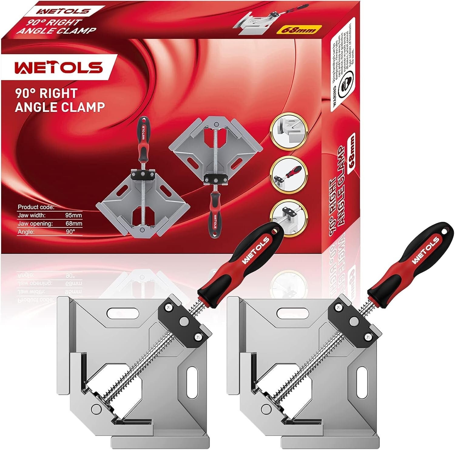 Adjustable 90° Right Angle Clamps - Perfect for DIY Projects & Professional Use