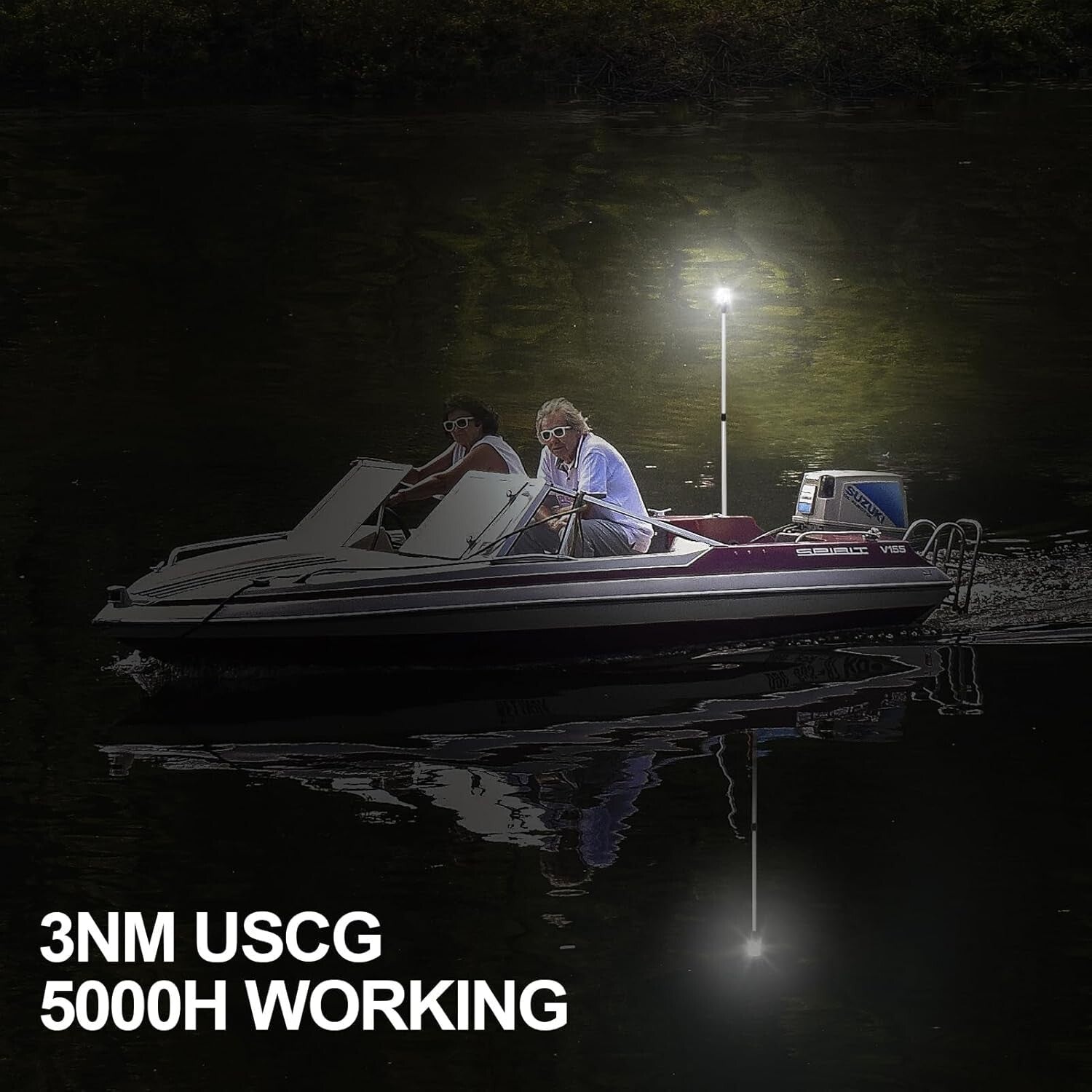 IP67 Waterproof 3NM LED Boat Navigation Light - Fits Pontoon, Yacht, Bass Boats