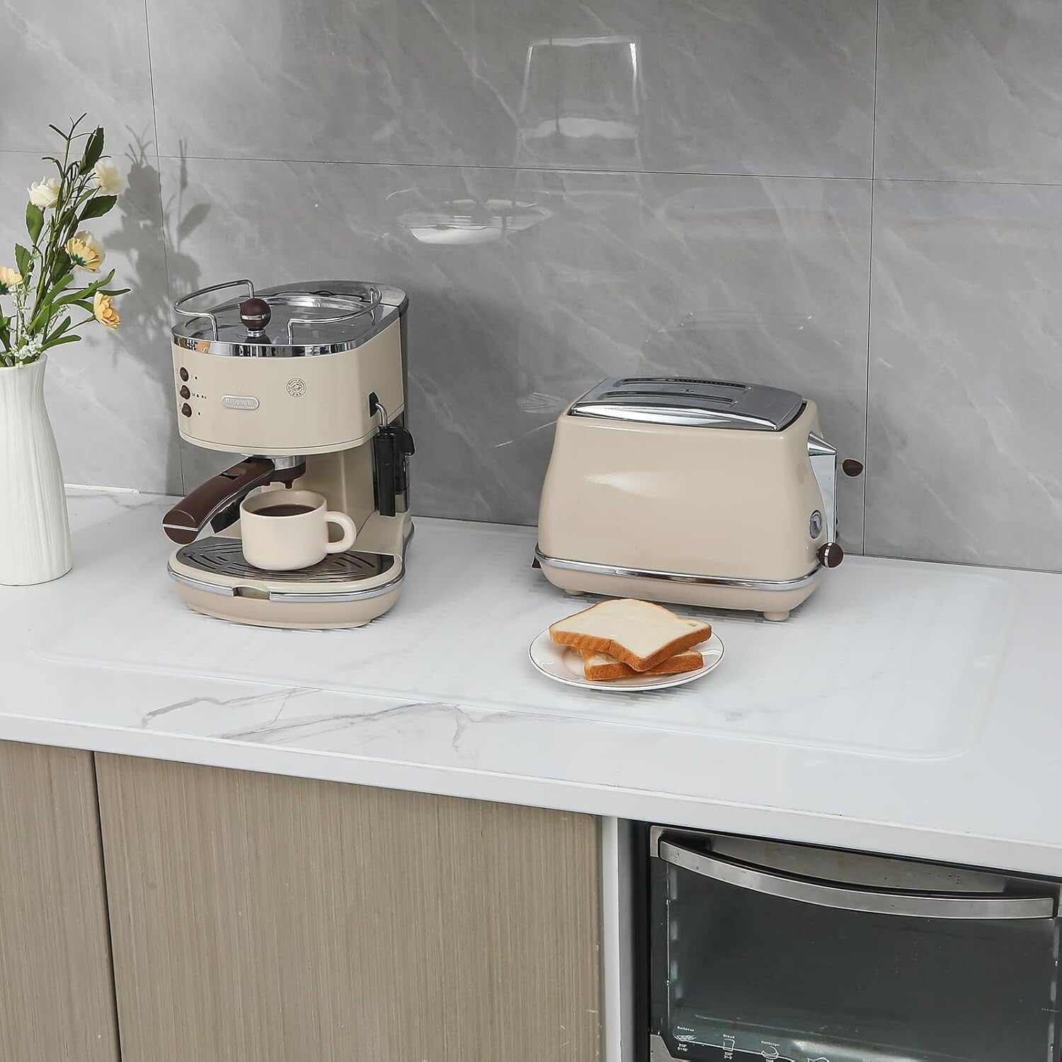 Flexible and Easy-to-Clean Silicone Dish Drying Mat - 36"x18" for Versatile Use