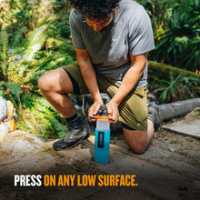Load image into Gallery viewer, GeoPress 24 oz Water Purifier Bottle for Safe Hydration Anywhere - Bali Blue