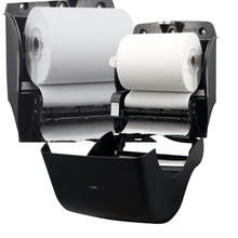 Load image into Gallery viewer, Sustainable Black Electronic Paper Towel Dispenser with Universal Roll Capacity