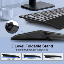 Load image into Gallery viewer, Multi-Device Rechargeable Keyboard with 3-Level Backlit for Office &amp; Home Use