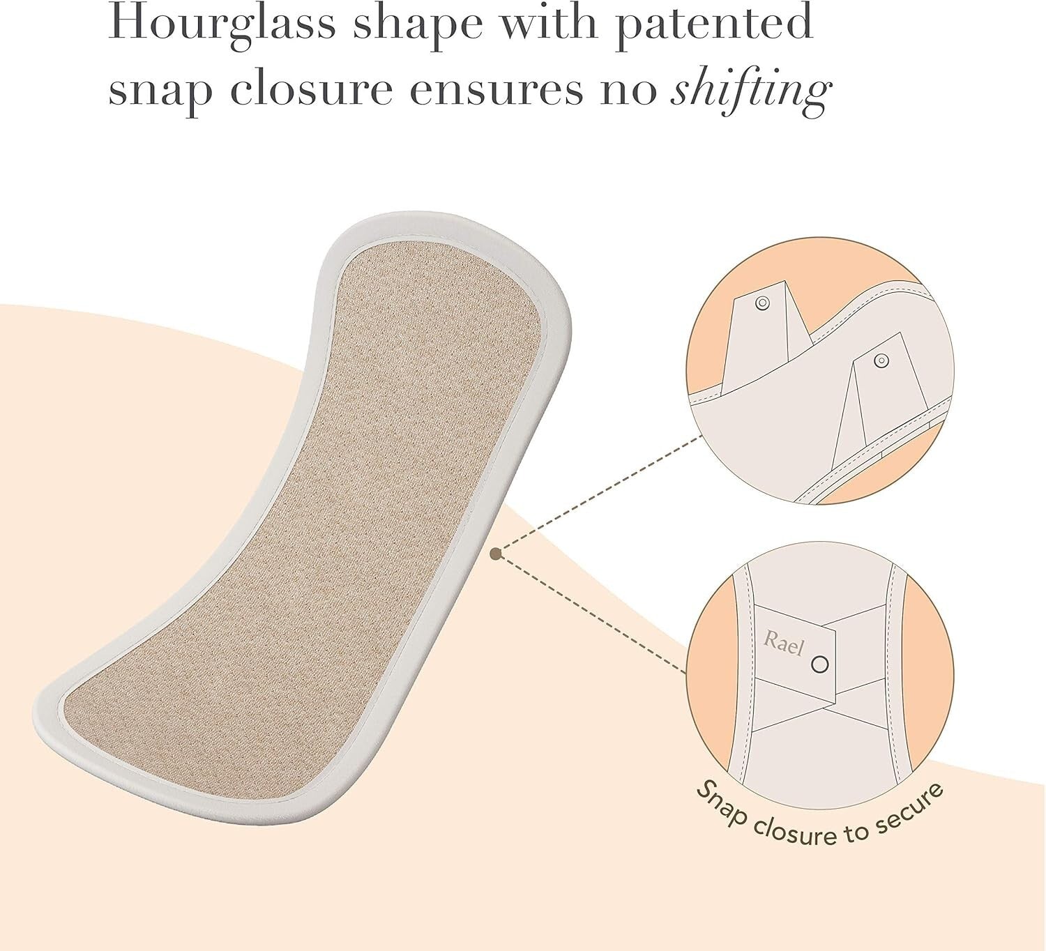 Eco-Friendly Reusable Panty Liners, Organic Cotton, 5-Pack - Soft & Leak-Free