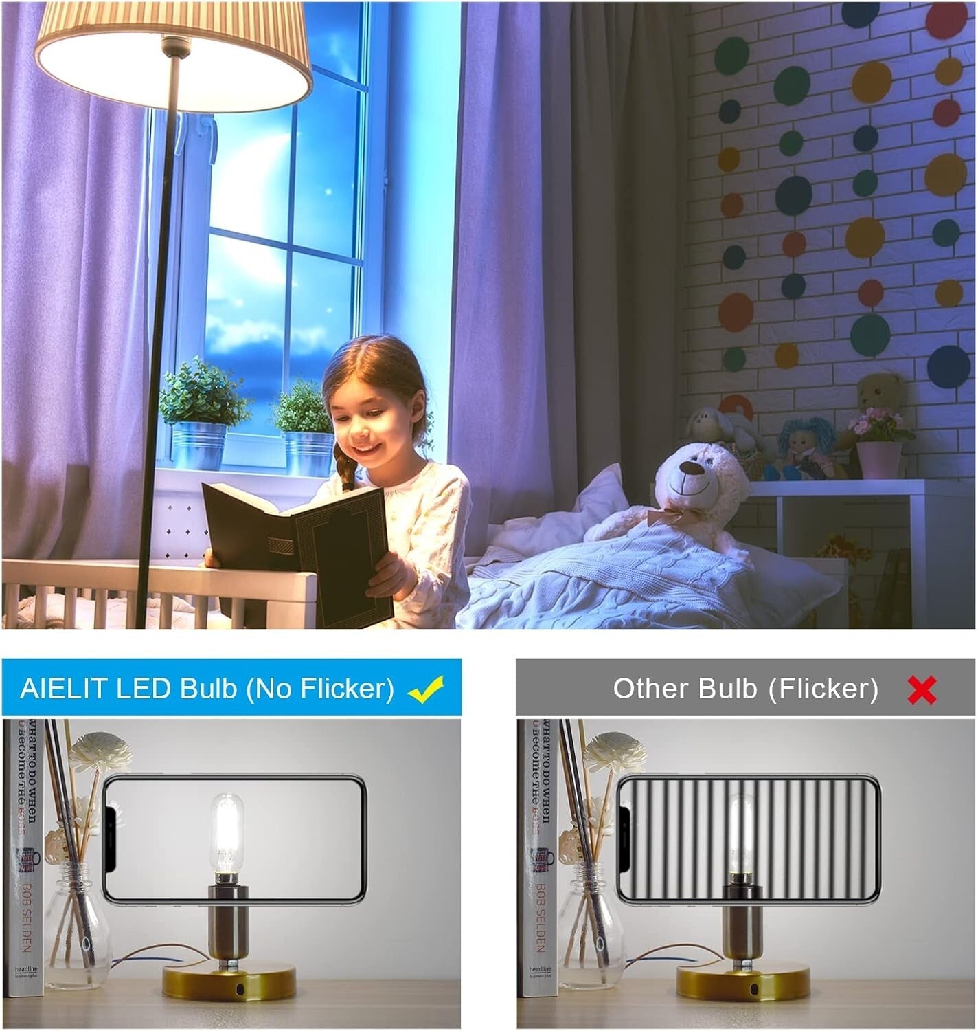 Eco-Friendly Dimmable Filament T8 LED Bulbs 5000K Bright White, 6W - 8 Pack