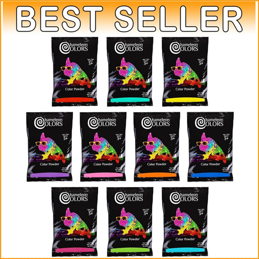 10-Pack 1 lb Non-Toxic Rainbow Color Powder for Vibrant Events and Celebrations
