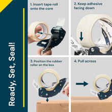 Load image into Gallery viewer, Low Noise Packing Tape Dispenser 2-Pack – Ideal for Effortless Box Sealing