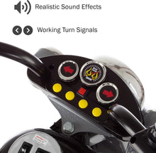 Load image into Gallery viewer, Battery-Powered Kids Motorcycle with Reverse, Headlights &amp; Sound Effects